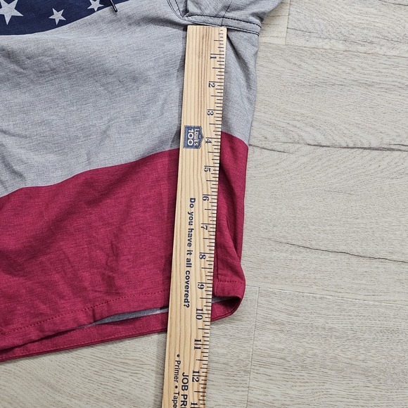 Travis Mathew Board Shorts Mens 33 USA  American Flag Pockets Colorblock Pocket - Picture 9 of 10
